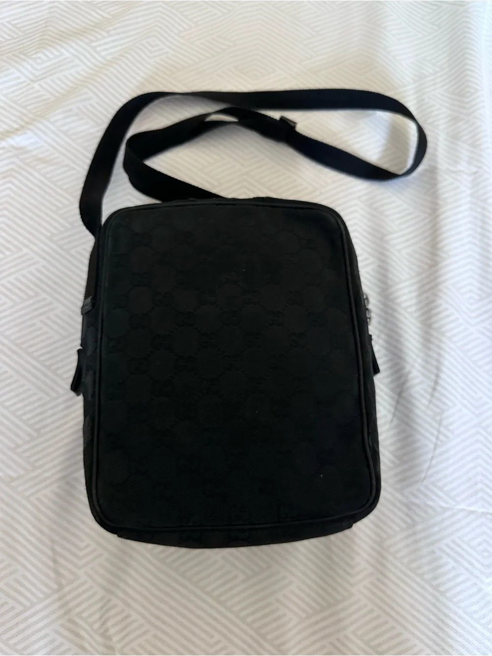 Gucci Black Monogram Crossbody Bag